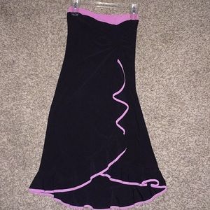 Strapless Black with pink dress